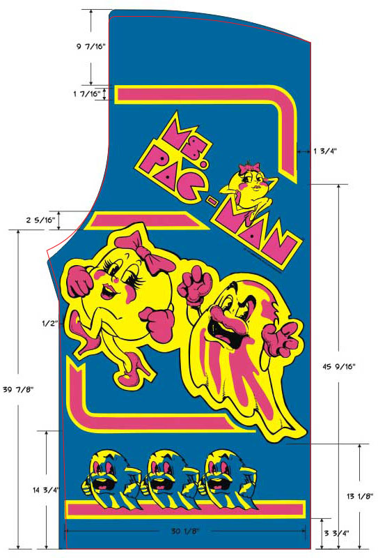 Comparison of well measured Ms Pacman profile with Jakobuds incorrect plan overlaid as a red line